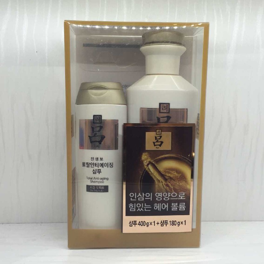 려 진생보 토탈안티에이징 샴푸 기획세트 (샴푸 400g + 180g) [지성 두피용]/아모레퍼시픽/샴푸