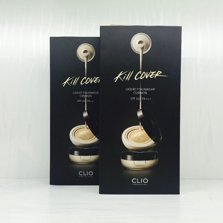 클리오 킬커버 리퀴드 파운웨어 쿠션 15g/ 본품+리필/ CLIO/ 색조화장품