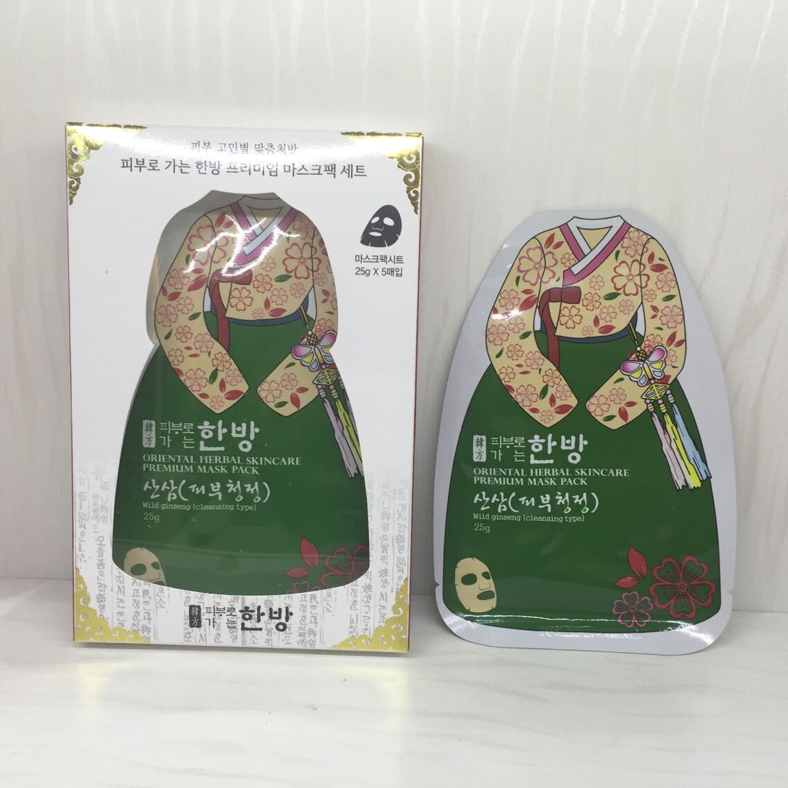 피부로 가는 한방 프리미엄 산삼 마스크팩/피부청정/ 민감성마스크팩